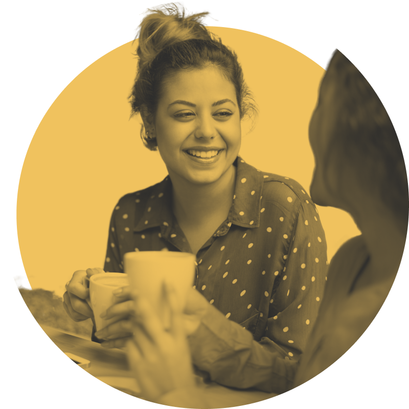 Two Women Meeting Over Coffee Two Women Meeting Over Coffee